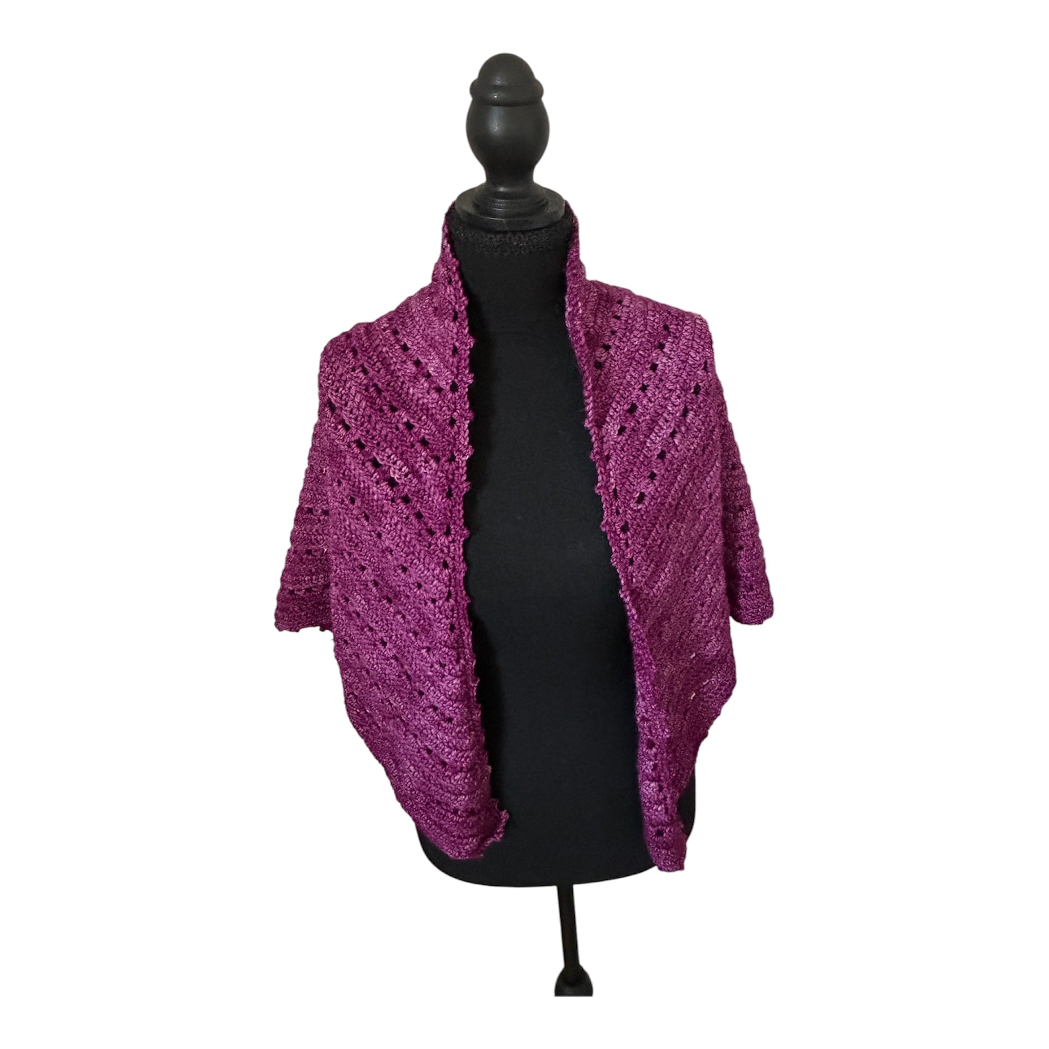 Berry Blossom Crochet Shawl